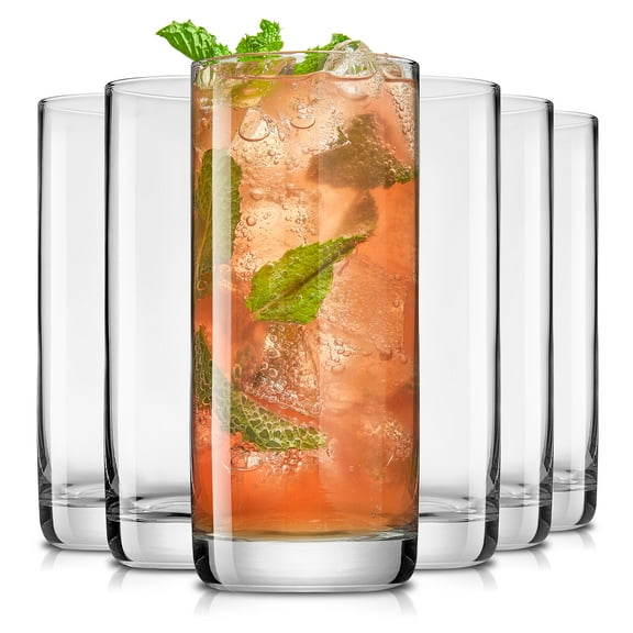JoyJolt Faye Highball Glasses, Set of 6