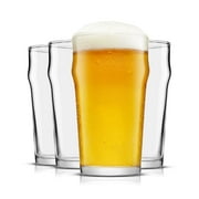 JoyJolt Grant Pint Beer Glass (Set of 4) Classic Pub Style Beer Glasses