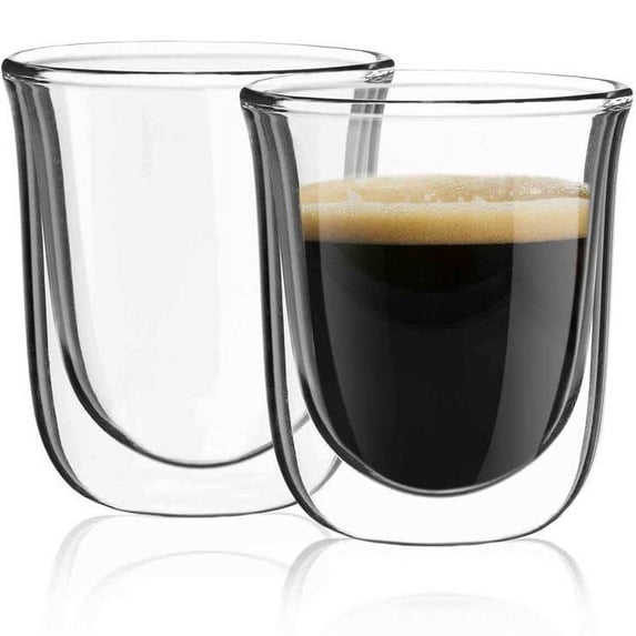 JoyJolt Javaah Double Wall Glass 2 oz. Shot Glass (Set of 2)
