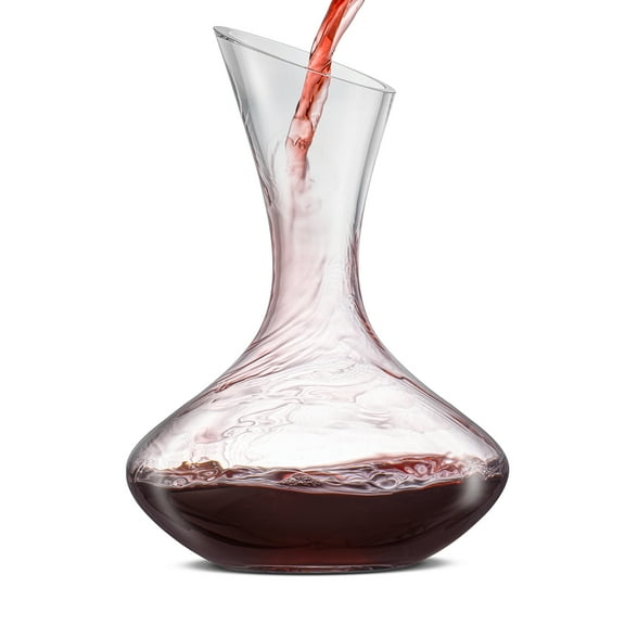 JoyJolt Lancia Hand Blown Wine Decanter, 40 Ounce Red Wine Carafe