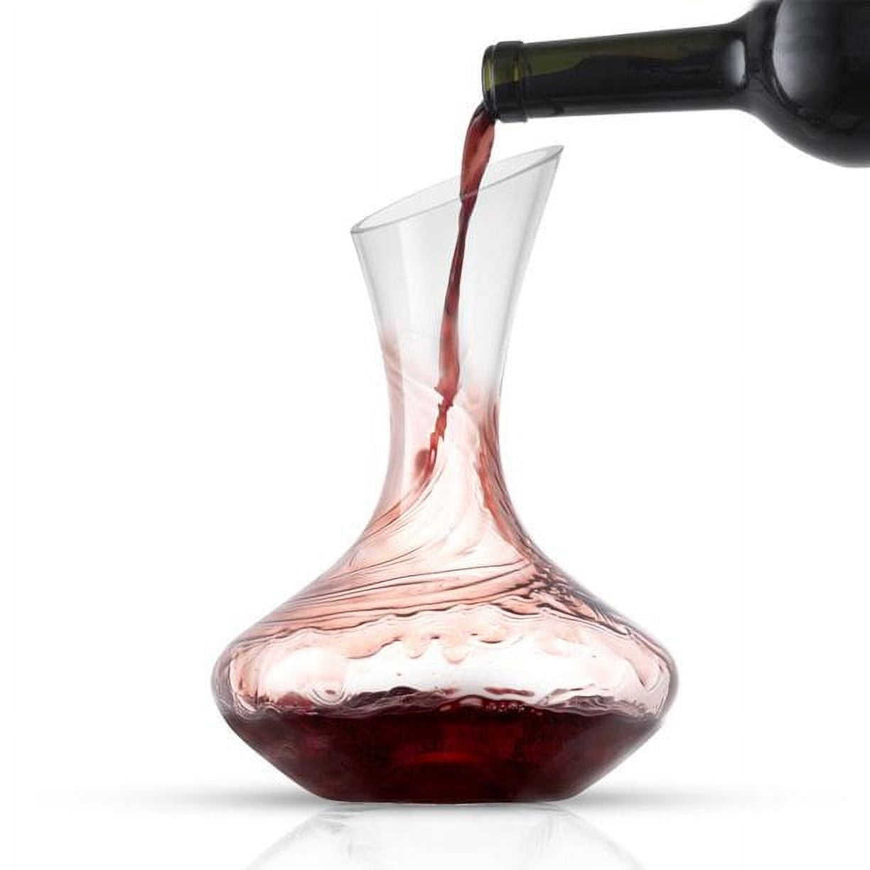 Lancia 40 oz Crystal Glass Wine Decanter with Slanted Spout