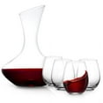 thumbnail image 1 of JoyJolt Lancia Wine Decanter Set with 4 Stemless Wine Glasses, 1 of 5