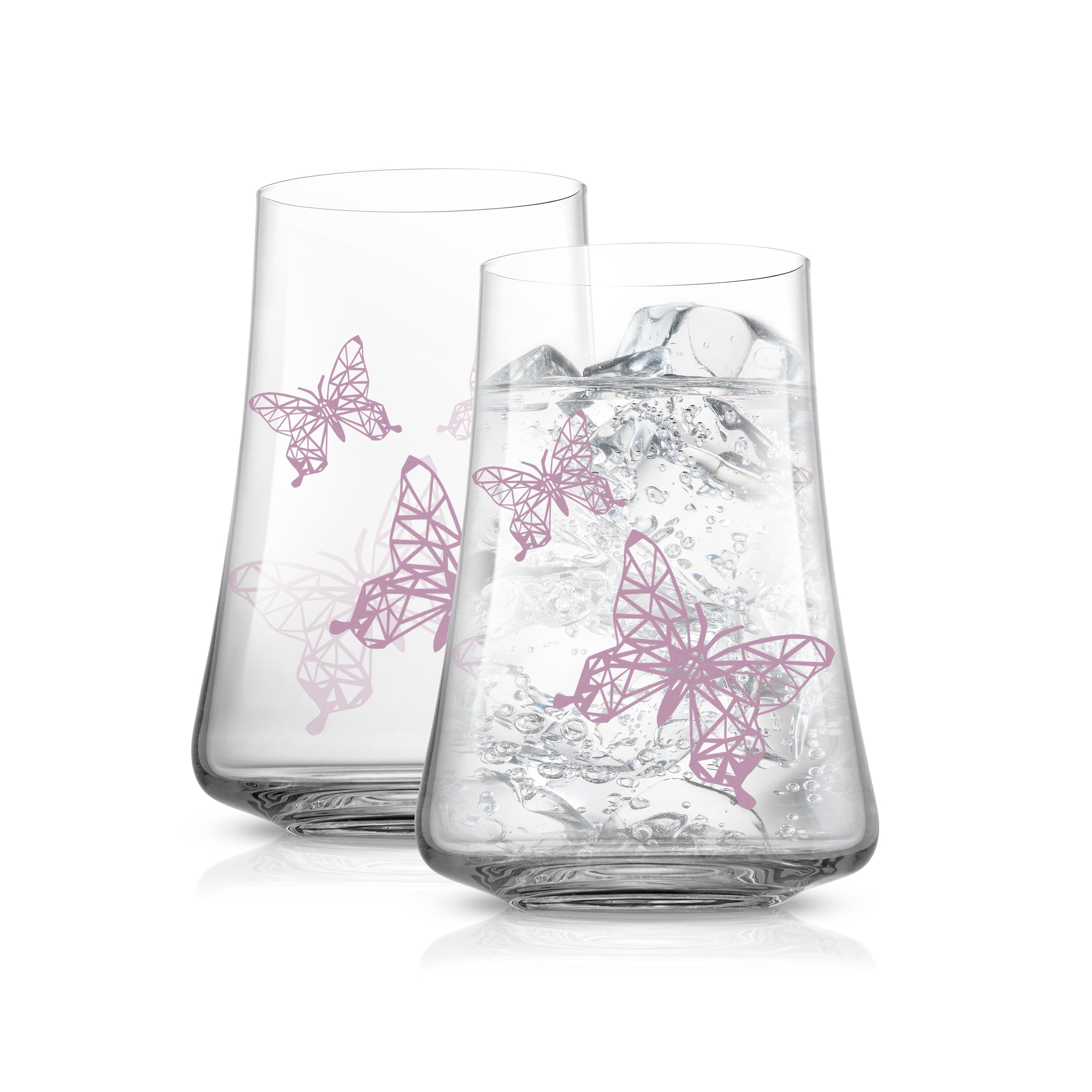 JoyJolt Meadow Butterfly 10 oz. Crystal Stemmed Champagne Flute Glass Set  (Set of 2) JME10163 - The Home Depot