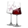 thumbnail image 1 of JoyJolt Meadow Butterfly Collection European Crystal Stemmed Red Wine Glass - Set of 2, 1 of 9