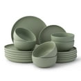 thumbnail image 1 of JoyJolt Mesa 18pc Stoneware Dinnerware Set - Desert Sage Green, 1 of 8