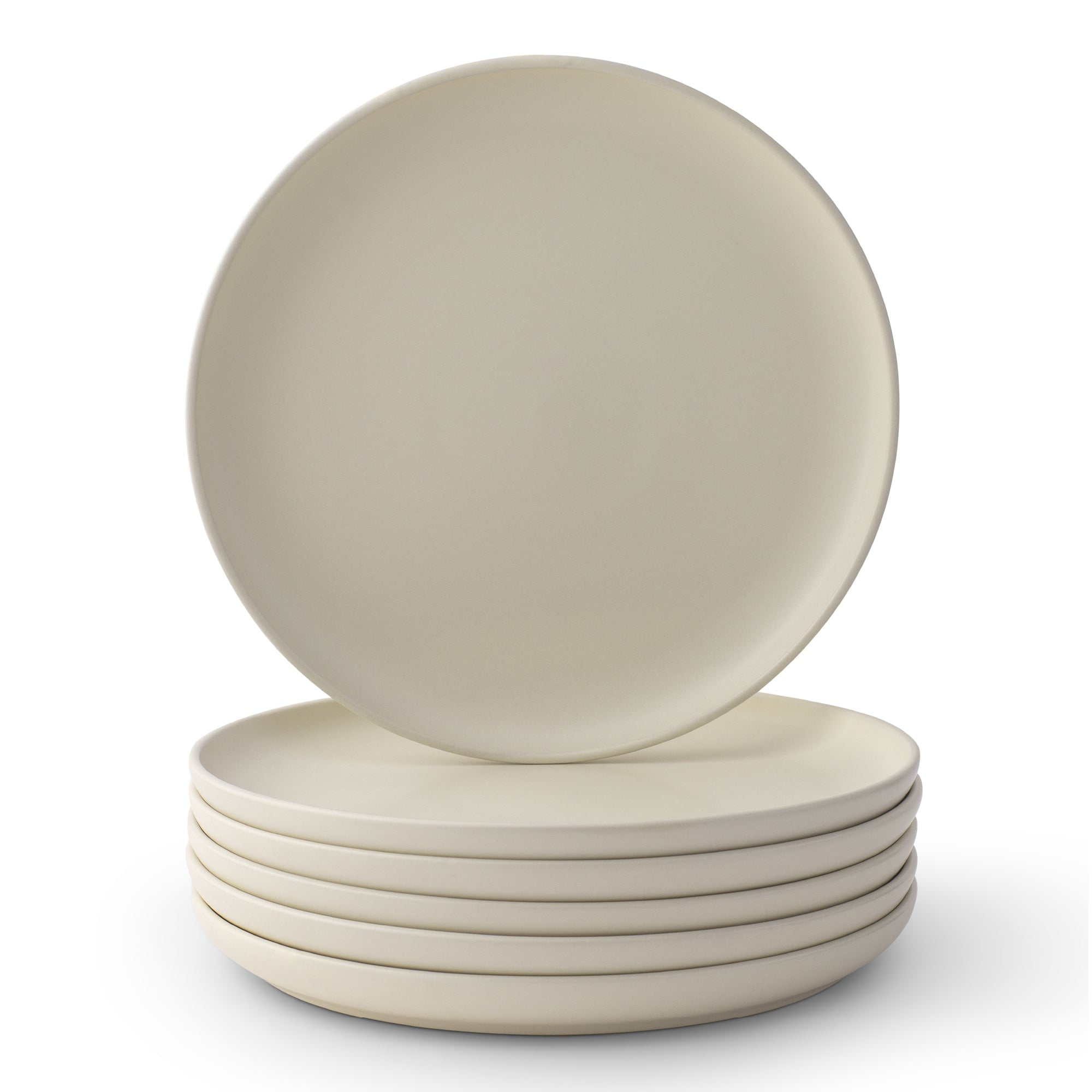 Matte Linen Ceramic 10.5" Dinner Plates Set of 6