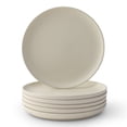 thumbnail image 1 of JoyJolt Mesa 6pc Stoneware 10.5" Dinner plate set - Linen, 1 of 8
