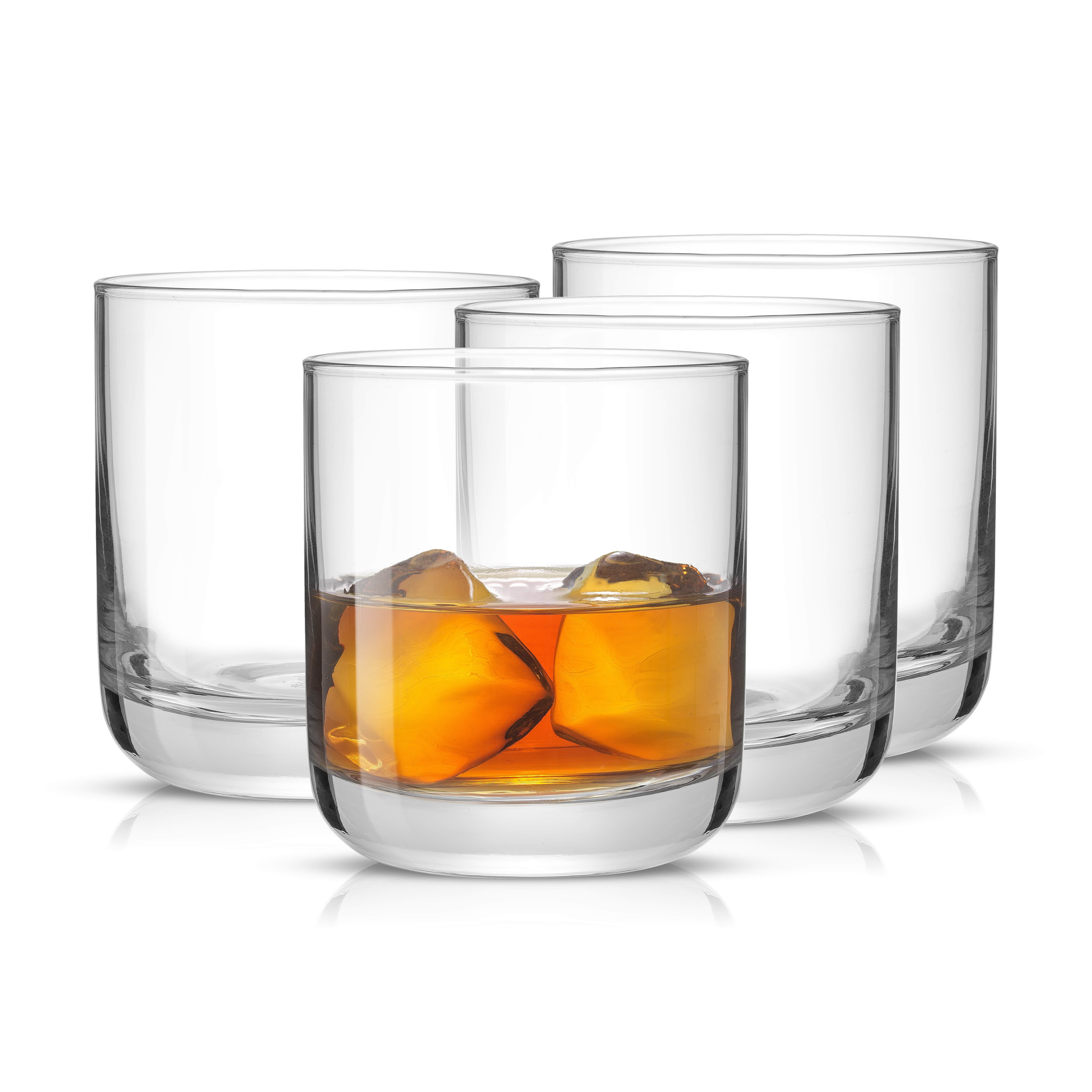 JoyJolt Nova Crystal Drinking Glasses - Short Tumbler Drinking Glass ...