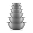 thumbnail image 1 of Brightware Stainless Steel Mixing Bowl Set of 6 – Grey, 1 of 11