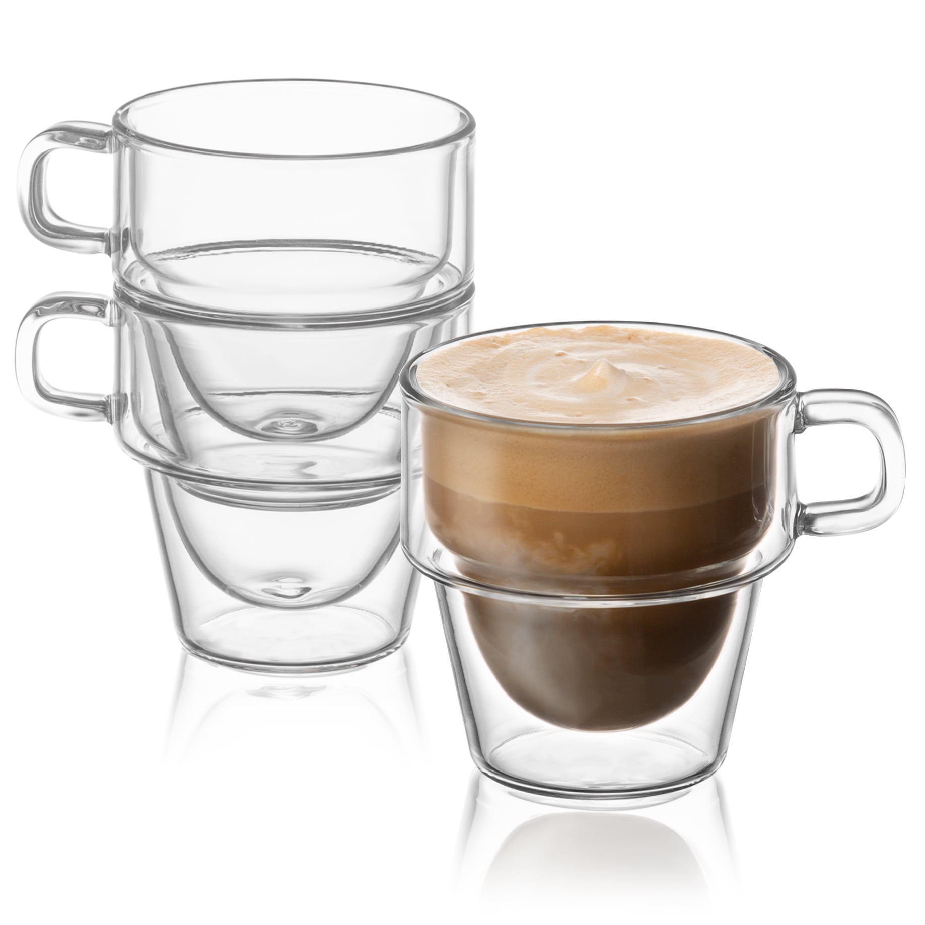 JoyJolt 2-fl oz Glass Borosilicate Glass Espresso Set of: 4 in the  Drinkware department at