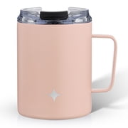 JoyJolt Vacuum Insulated Tumbler with Lid & Handle - 12 oz - Pink