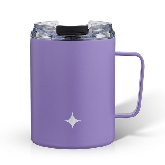 JoyJolt Vacuum Insulated Tumbler with Lid & Handle - 12 oz - Purple