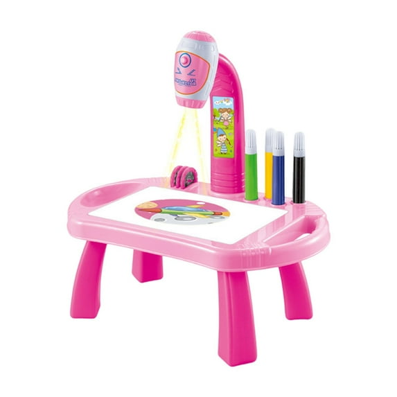 JoyMagic Drawing Projector Table For Boy Girl And Draw Projector Toy With Light Music Smart Projector Desk Erasable Doodle Drawing Board Projection Painting Machine For Kid Less Than 100ml Toddler