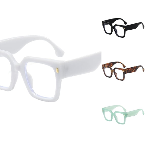 JoyMagic Fashion Oversized Blue Light Blocking Glasses For Women Men Big Square Frame Computer Eyeglasses
