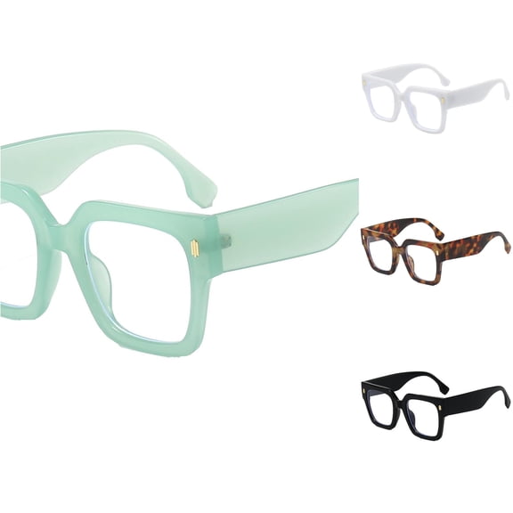 JoyMagic Fashion Oversized Blue Light Blocking Glasses For Women Men Big Square Frame Computer Eyeglasses