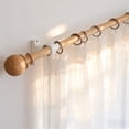 thumbnail image 1 of JoyMagic Natural Curtain Rod Brackets – Sturdy Wooden Curtain Rod Holders For 1.4 2PCS Wall Plaster for in The Wall Sports Display Hanger 5 Hook Coat Hanger Wall Mount 3 Hooks Suction Shower Soap, 1 of 7