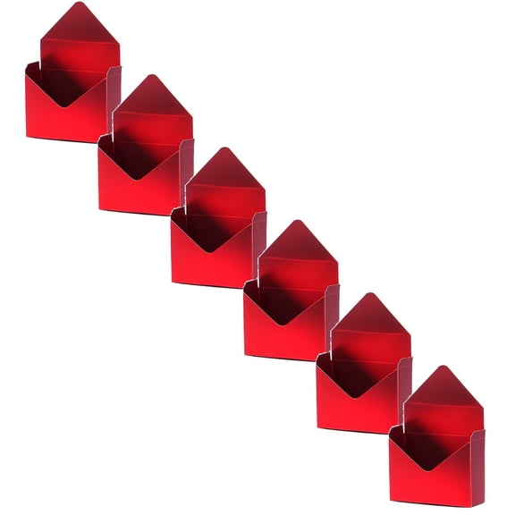 JoyMart 6Pcs Valentine Envelope Red Envelope Box Valentine Envelopes Florist Bouquet Envelope Folding Hand Hold for Valentines Day Florist Wedding Birthdays