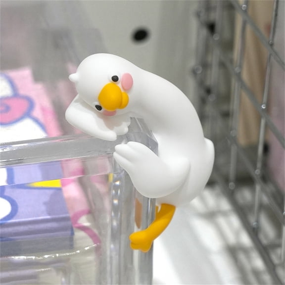 JoyMart Resin Figurine Computer Decor Cute Statues for Car Funny Desk/TV/Photo Frame Decorations (White )