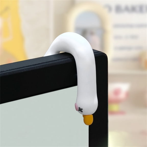 JoyMart Resin Figurine Computer Decor Cute Statues for Car Funny Desk/TV/Photo Frame Decorations (White )