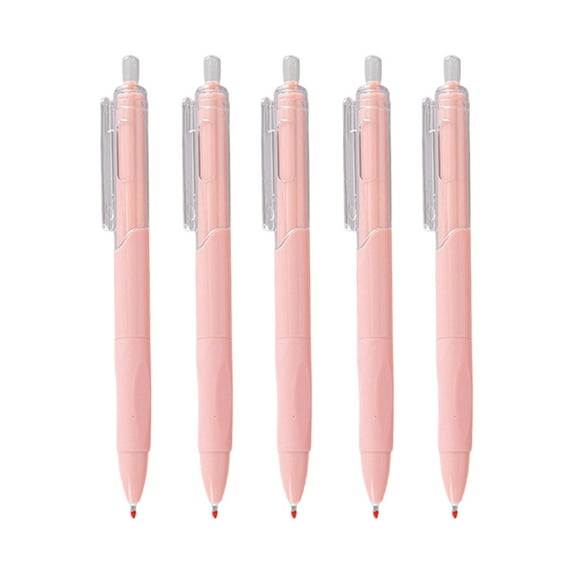 JoyMoreHome 0.5mm Gel Pens Set of 5, Smooths Writing Pens with Non Slip Frosted Grip, for Office, Examination and Work