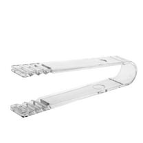 JoyMoreHome 1 PCS Plastic Serving Tongs, Disposable Plastic Tongs, Clear Kitchen Small Serving Utensils for Serving for Party Food Buffet Appetizer Salad Catering