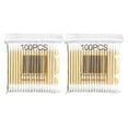 thumbnail image 1 of JoyMoreHome 2 Set of 100 Pcs Double Round Cotton Swabs with Wooden Sticks Bulk Cotton Buds Travel Size Ear Swabs for Ears Makeup Daily Cleaning Pet Care Arts Crafts, 1 of 4