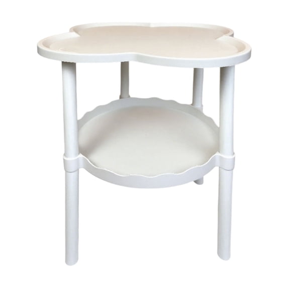 JoyMoreHome 2 Tier Side Table, Easy to Clean and Maintain, Durable Storage Rack for Bedroom, Livingroom, Indoor Outdoor Use