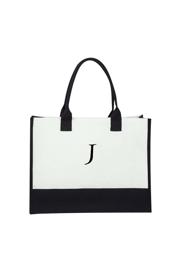 26 Letters Canvas Tote Bag Birthdays Gift for Women Mom Teacher Friend Bridesmaid,Custom for Wedding Beach Holidays