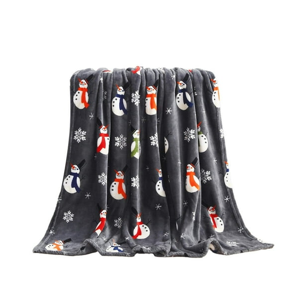 JoyMoreHome 27.5 x 39.3inch Christmas Throw Blanket, Christmas Home Sofa Bed Decoration, Soft, Plush, Warm, Cozy Reversible Microfiber Holiday Blanket