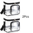 thumbnail image 1 of JoyMoreHome 2Pcs Clear lunch bag for work correctional officer Plastic Concerts Lunch Bags,See Through Lunchbox with Pockets, 1 of 4