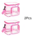 thumbnail image 1 of JoyMoreHome 2Pcs Clear lunch bag for work correctional officer Plastic Concerts Lunch Bags,See Through Lunchbox with Pockets, 1 of 4