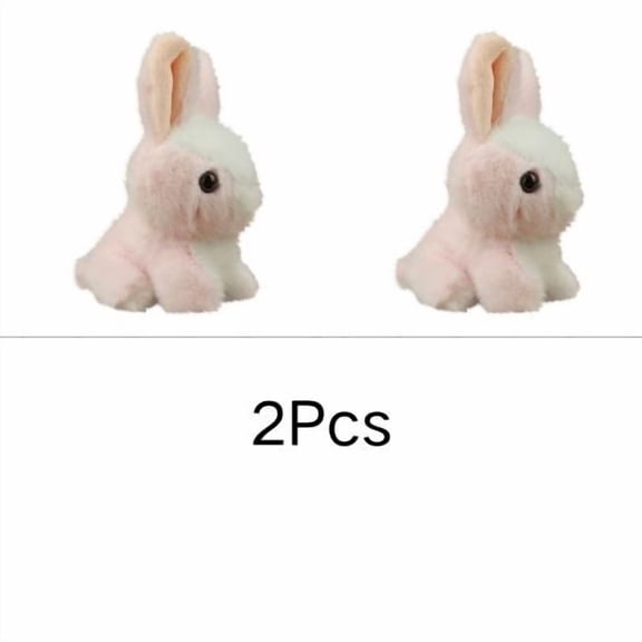 JoyMoreHome 2Pcs Cute White Bunny Plush Toys, Soft Rabbit Stuffed Aniamls, Cuddly Bunny Doll Small Stuffed Animals, Birthday Gift for Teens