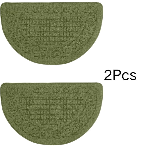 JoyMoreHome 2Pcs Kitchen Rugs, 24.8x15.7in, Half Moon Round Kitchen Rugs, for Kitchen Doorway Bathroom Home Floors