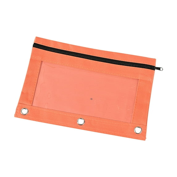 JoyMoreHome 3 Ring Pencil Pouch with Clear See Through Window