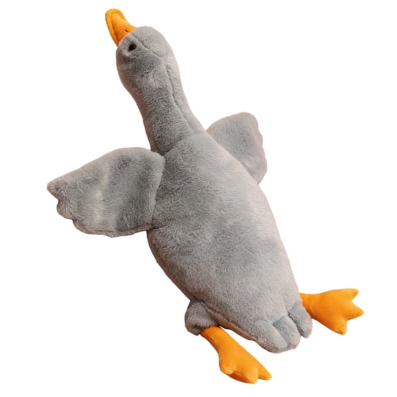 JoyMoreHome 35.4 Inch Cute Gray Plush Goose, Soft Stuffed Animal Throw Pillow, Gift for Friends and Families