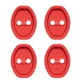 thumbnail image 1 of JoyMoreHome 4 PCS Auto Door Lock Strike Protector, Silicone Silent Shock Absorption Lock Accessories, Dust-Proof and Rust-Proof Door Lock Cover Parts Protective Pads, Suitable for Most Cars, 1 of 4