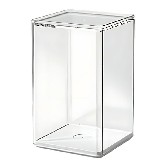 JoyMoreHome 4Pcs Clear Acrylic Box with Lid, Clear Acrylic Display Box Plastic Square Storage Display Case for Handmade Doll Blind box Model Jewelry Display Action Home and Outdoor