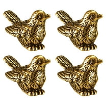 JoyMoreHome 4pcs Mini Animal Shape Copper Bath Disk Ornaments, Purification Bird Bath Disc, Universal Fit Outdoor Birdbaths & Bowl Decor