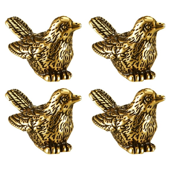 JoyMoreHome 4pcs Mini Animal Shape Copper Bath Disk Ornaments, Purification Bird Bath Disc, Universal Fit Outdoor Birdbaths & Bowl Decor