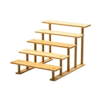 JoyMoreHome 5 Tier Wooden Display Riser Stand, Vintage Tabletop Organizer Shelves For Jewelry Cosmetics Cupcakes Decor Home Display Rack