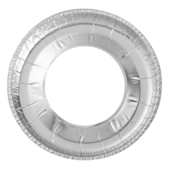 JoyMoreHome 50Pcs Round Disposable Gas Burner Liners, Aluminum Foil Burner Covers for Gas Stove - Stove Liners for Gas Burners, Foil Liners to Catch Oil, Grease, and Food Spills