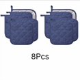 thumbnail image 1 of JoyMoreHome 8Pcs Pot Holders Bulk for Kitchen Heat Resistant, Cotton Potholders with Hanging Loops Square Hot Pads Oven Pot Holder for Cooking Baking, 1 of 7