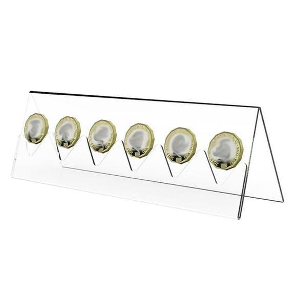 JoyMoreHome Acrylic Display Case for Coin, Coin Holder Display Stand, for Medals Badges Collector