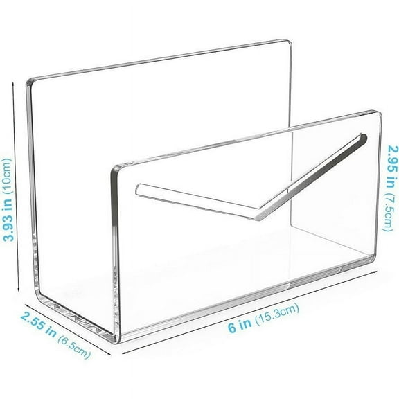 JoyMoreHome Acrylic File Holder Clear Mail Folder Organizer Multifunction Desktop Storage Letter Sorter Envelope Vertical Dividers for Office, Home, Desk Organization