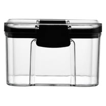 JoyMoreHome Airtight Food Storage Container - Seal Stackable Plastic Canister Jar - Clear Plastic - Kitchen Cupboard Pantry Organizer, Spice, Pasta, Snack, Candy, Bean