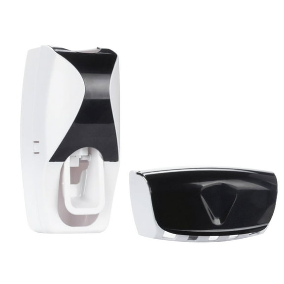 JoyMoreHome Automatic Toothbrush Dispenser Wall Mount Toothpaste Squeezer and Toothbrush Holder Set for Family Bathroom Use