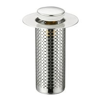 JoyMoreHome Bathroom Sink Drain Strainer, Pop Up Sink Drain Filter with Removable Stainless Steel Filter Basket Hair Catcher, Bathroom Sink Drain Stopper
