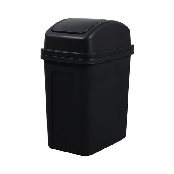 JoyMoreHome Bathroom Trash Can, Swing Top Garbage Can, Plastic Trash Can with Swing Lid
