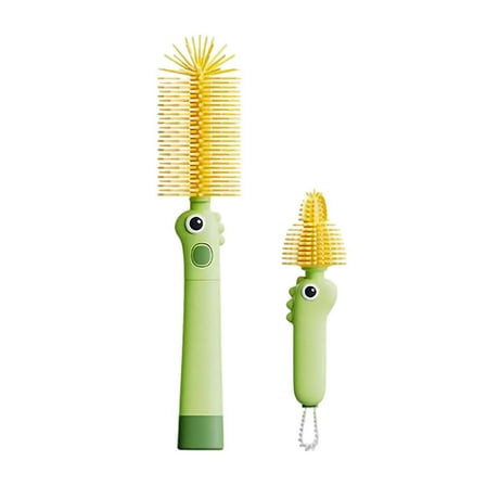 JoyMoreHome Bottle Brush Cleaner Set, 2Pcs Multifunctional Cleaning Brush for Bottles, Nipples, Water Bottles
