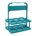 thumbnail image 1 of JoyMoreHome Bottle Caddy for 6 Pack Bottle Can, Portable Beer Bottle Rack Pure Color Foldable Beverage Storage Rack Picnic Beer Handle Basket Plastic Beer Carrier, 1 of 7